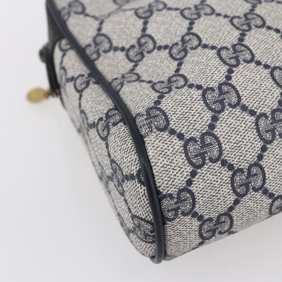 GUCCI GG Canvas Sherry Line Clutch Bag Red Navy 14.014.3553 Auth BA8450 - Picture 14 of 16